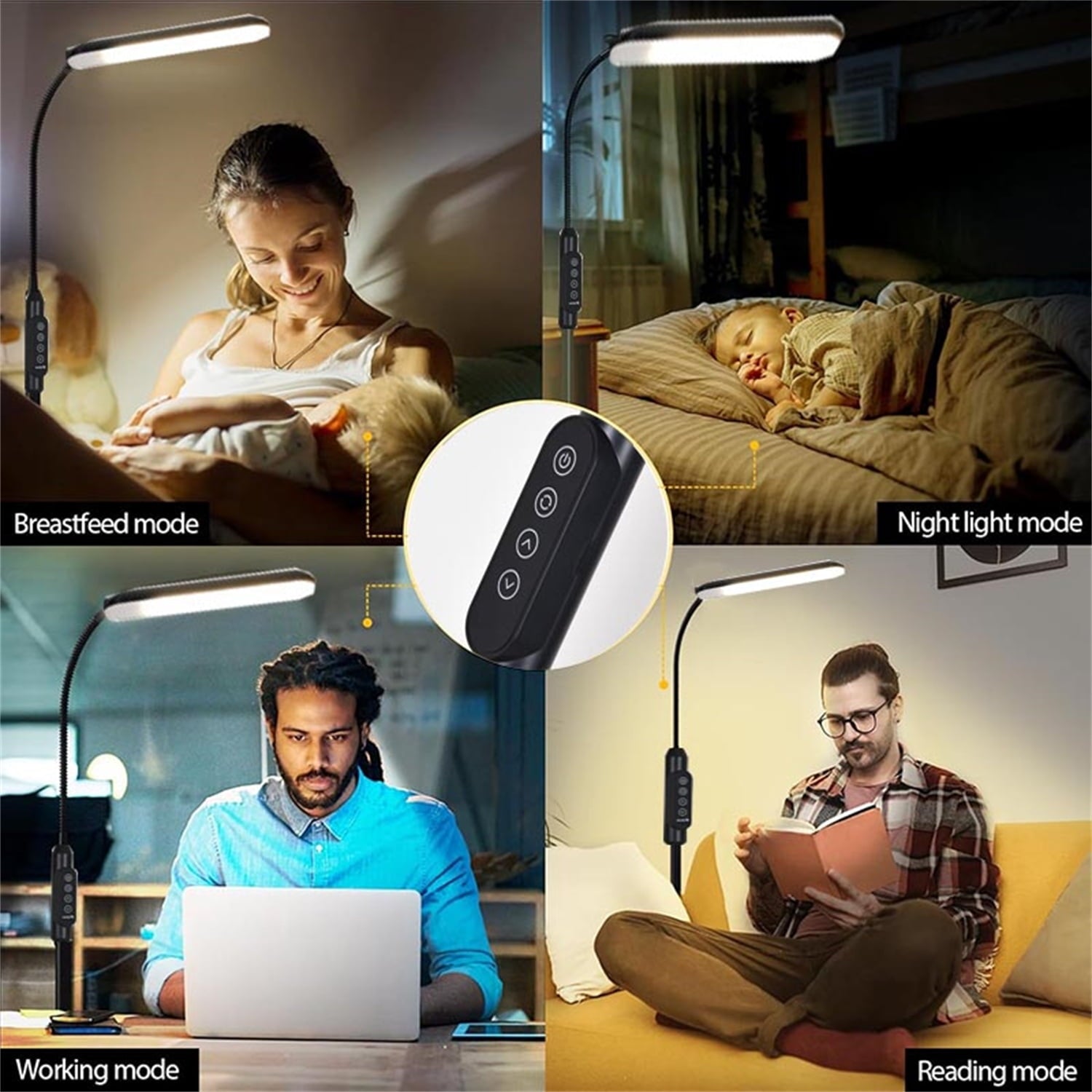 Cozylumi™ Metal LED Floor Lamp, 74''H Modern Touchable Floor Lamp with Remote Control