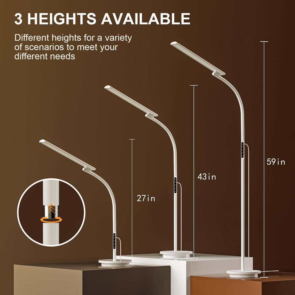 Cozylumi™ Shomterade 3-in-1 SAD Light Therapy Lamp , Floor Lamp with Remote, Adjustable