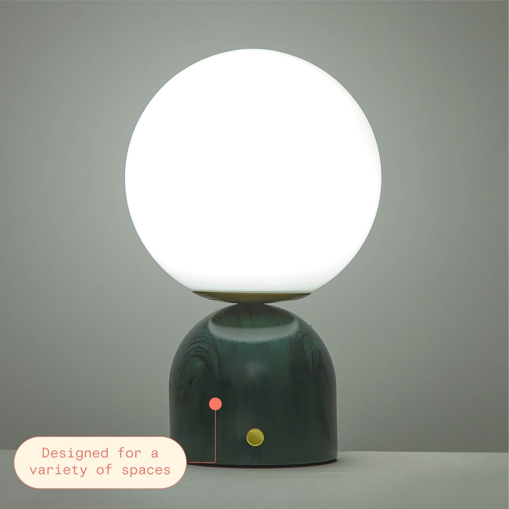Cozylumi™ Beautiful Thyme Green Marble Uplight by Drew Barrymore, 9.25" H Table Lamp