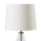 Cozylumi™ Glass with Brass Base Table Lamp, 18" H