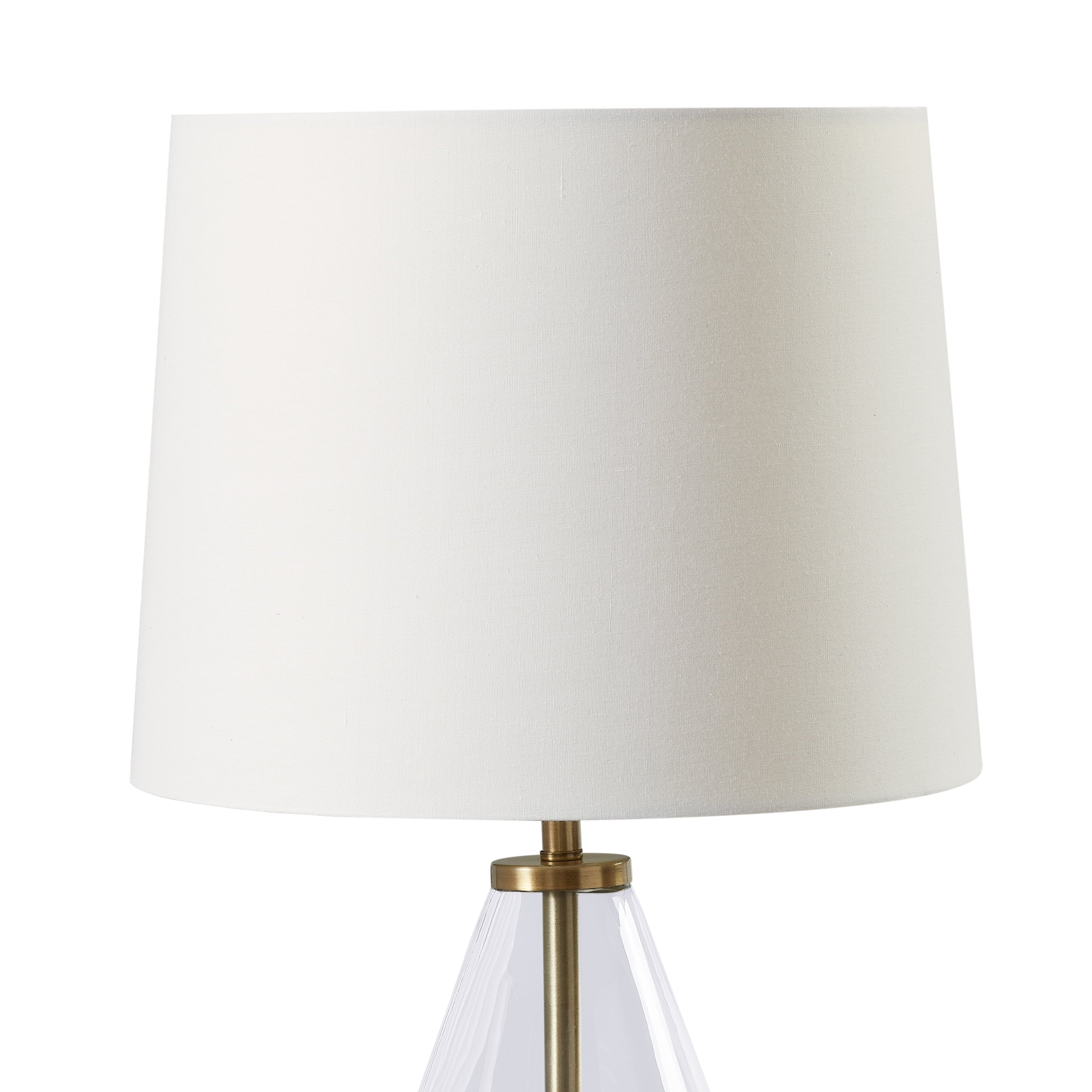 Cozylumi™ Glass with Brass Base Table Lamp, 18" H