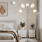 Cozylumi™ HonoDing Adjustable Gooseneck Floor Lamp with Matte White Acrylic Shade, 68
