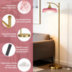 Cozylumi™ 68in Gold Floor Lamp for Living Room Mid Century Modern Standing Lamp with