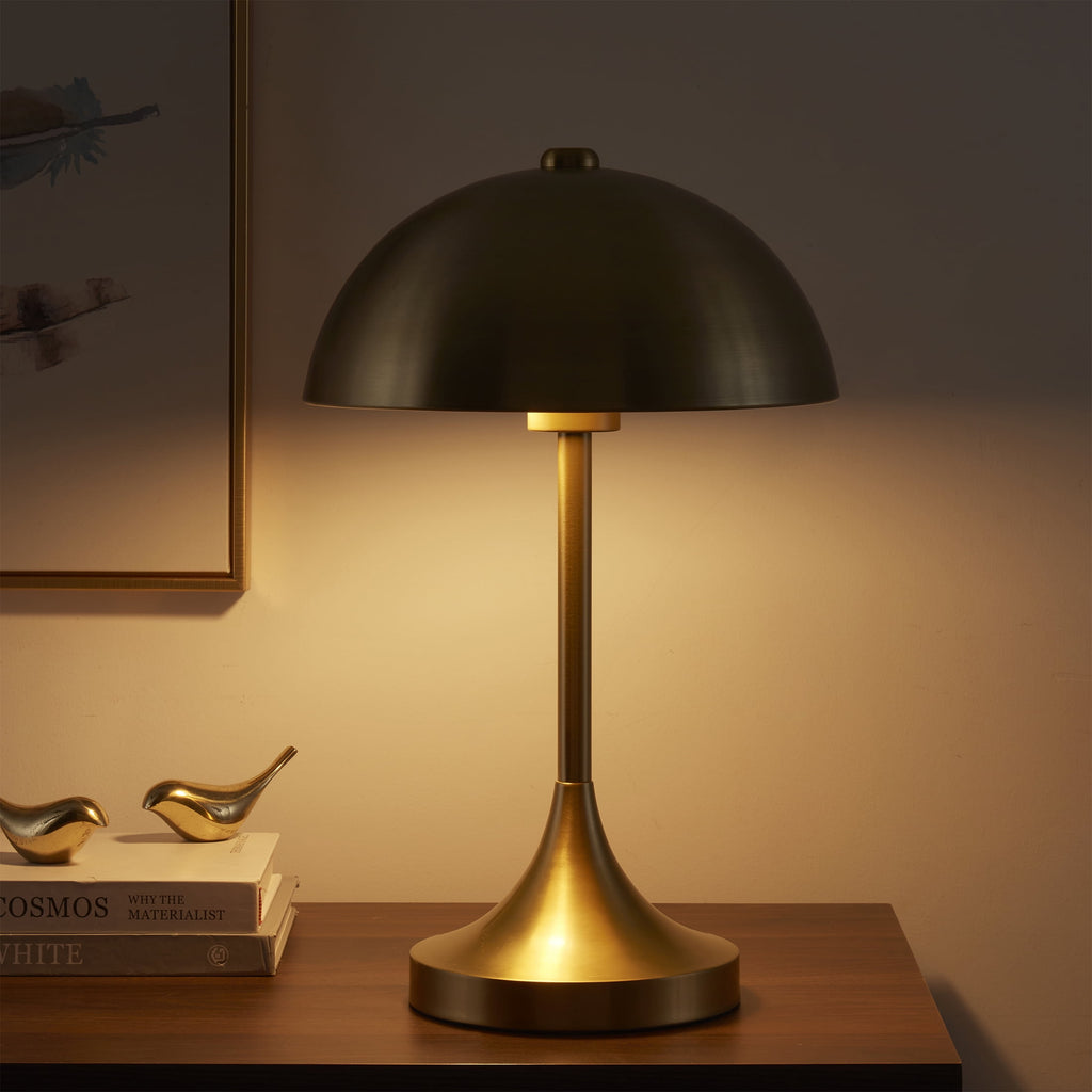 Cozylumi™ Modern Dome 18 in Touch On/Off Table Lamp, Brass