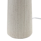 Cozylumi™ 18"in Ribbed Ceramic Table Lamp with Ivory Pleated Shade