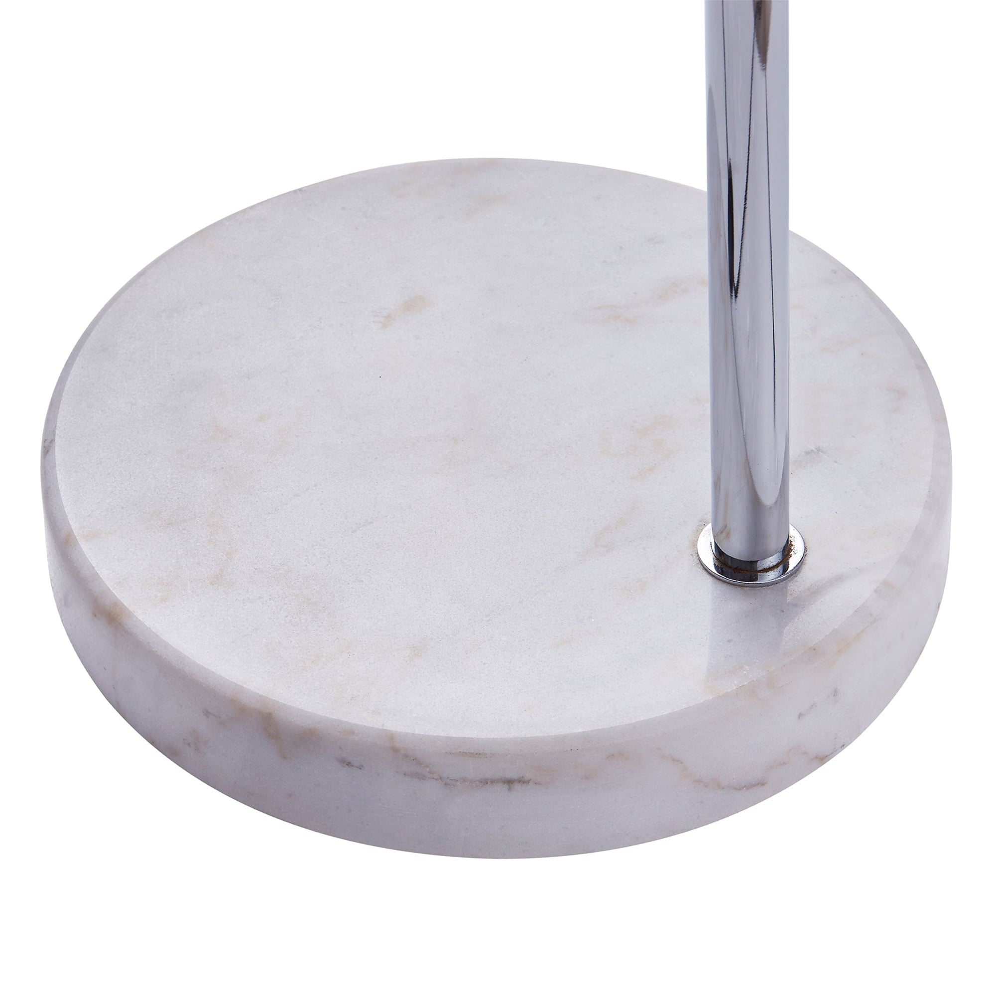 Cozylumi™ Teamson Home Arquer 68.1" Arc Floor Lamp with Faux Marble Base, Nickel