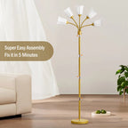 Cozylumi™ Medusa LED Floor Lamp, Multi Head Modern Tall Lamp with Adjustable Gooseneck