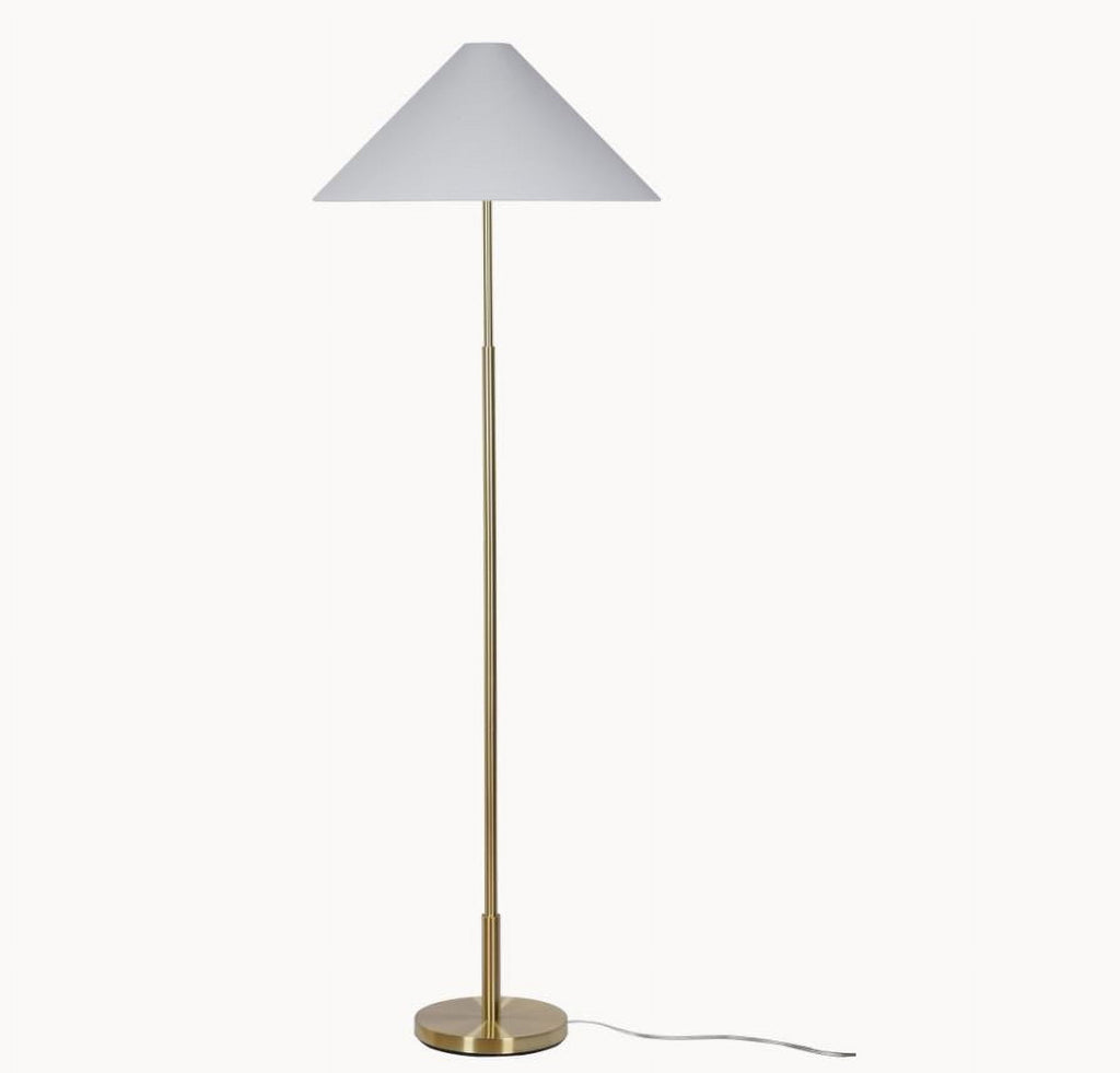 Cozylumi™ My Texas House 64'' Floor Lamp with White Fabric Empire Shade Transitional