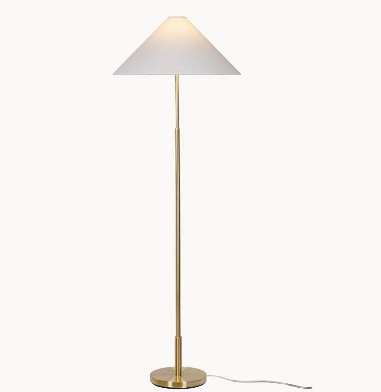 Cozylumi™ My Texas House 64'' Floor Lamp with White Fabric Empire Shade Transitional