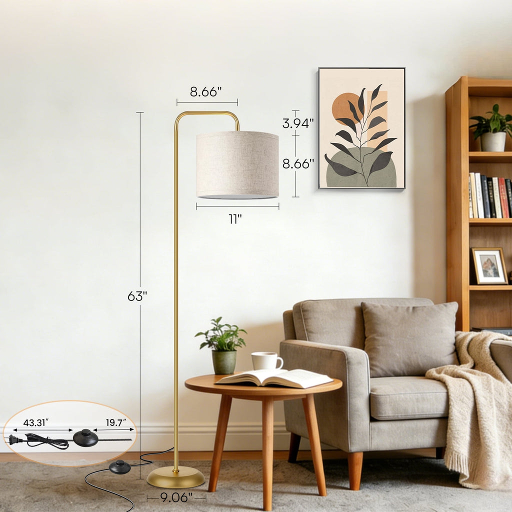 Cozylumi™ Floor Lamp for Living Room, Tall Standing Lamp with 3 Color Temperatures, 850