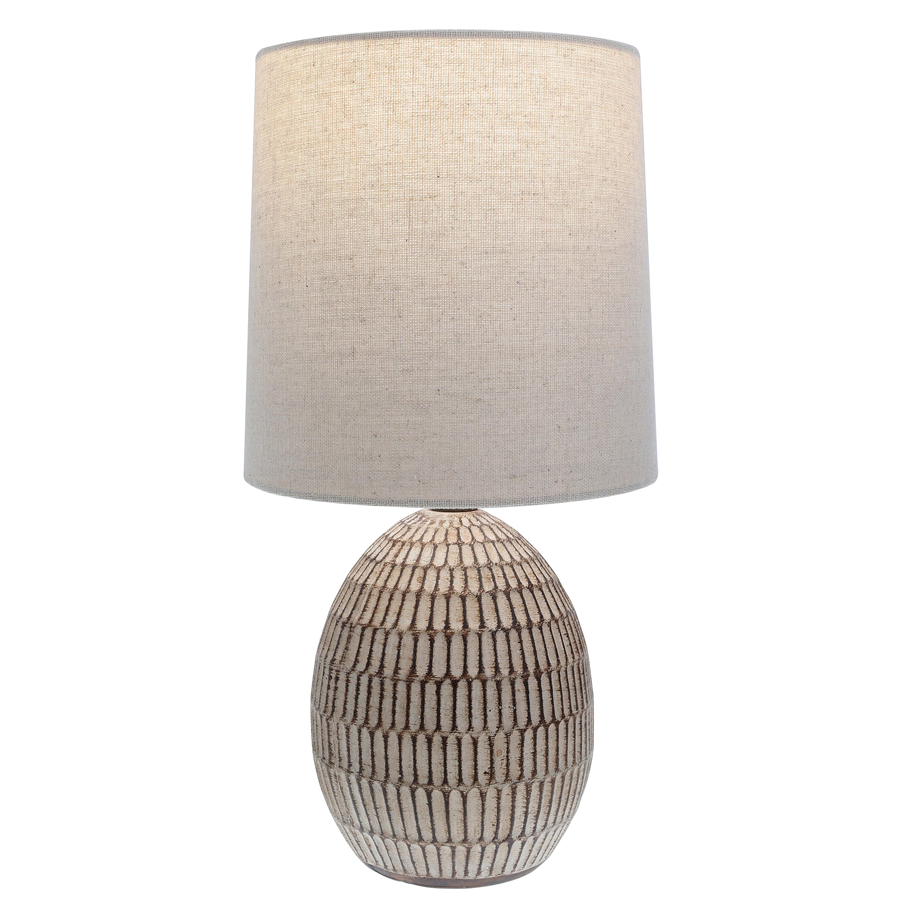 Cozylumi™ Simple Home 2-Pack Small Ceramic Table Lamps, Bohemian Carved Bedside Lamps
