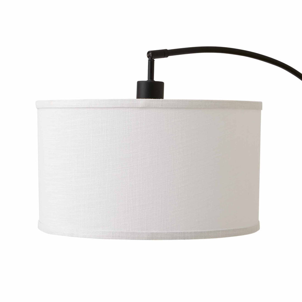 Cozylumi™ Michelle 71-Inch Metal Arc Floor Lamp with White Fabric Shade and 3-Way Switch