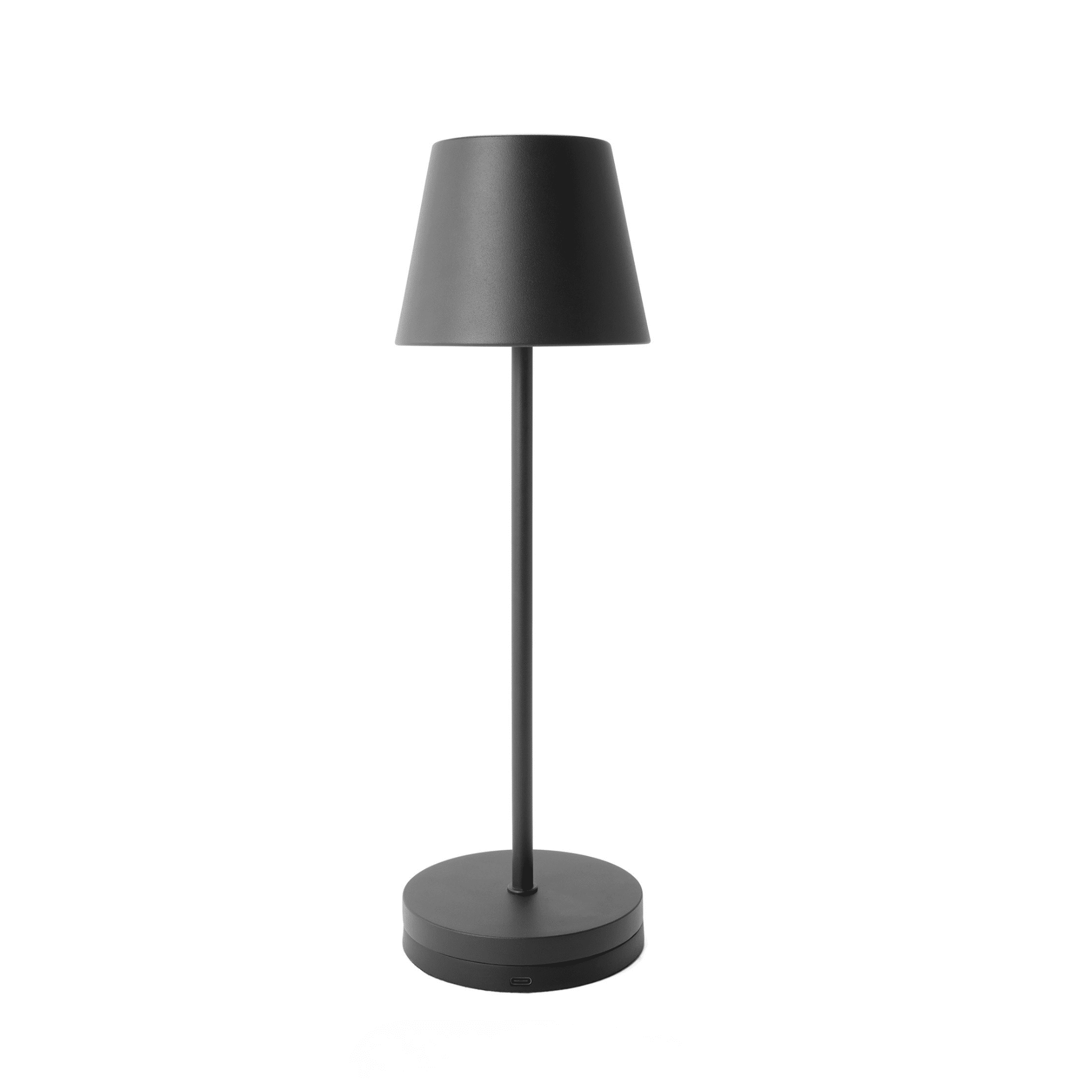 Cozylumi™ 14 Inch Rechargeable Color-Changing Table Lamp, Black, Indoor/Outdoor