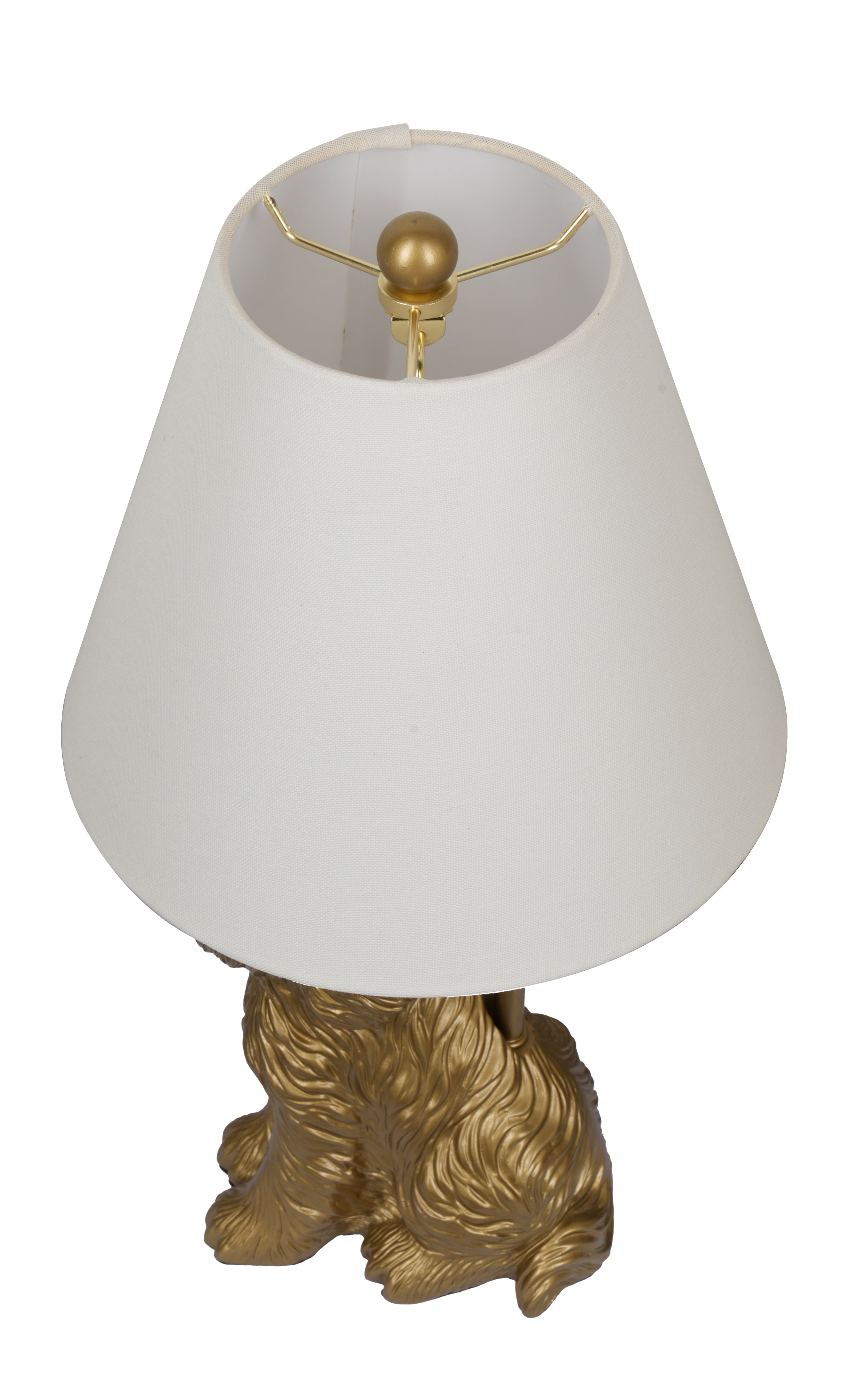 Cozylumi™ Catalina Lighting Golden Doodle Table Lamp with Painted Gold Finish and