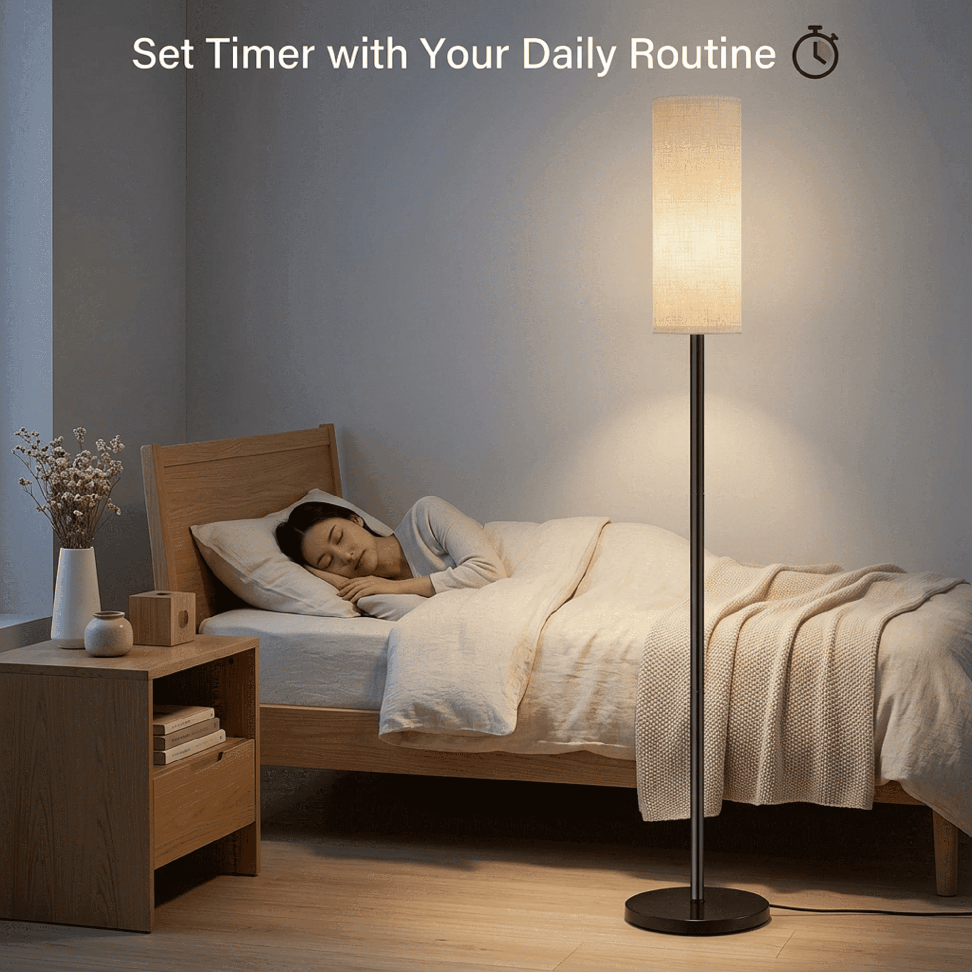Cozylumi™ LED Floor Lamp, RGB Floor Lamp for Living Room, Standing Lamps Works with