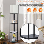 Cozylumi™ Vesteel Floor Lamp with 3-Tier Shelves, Standing Lamp with 3 Color Adjustable