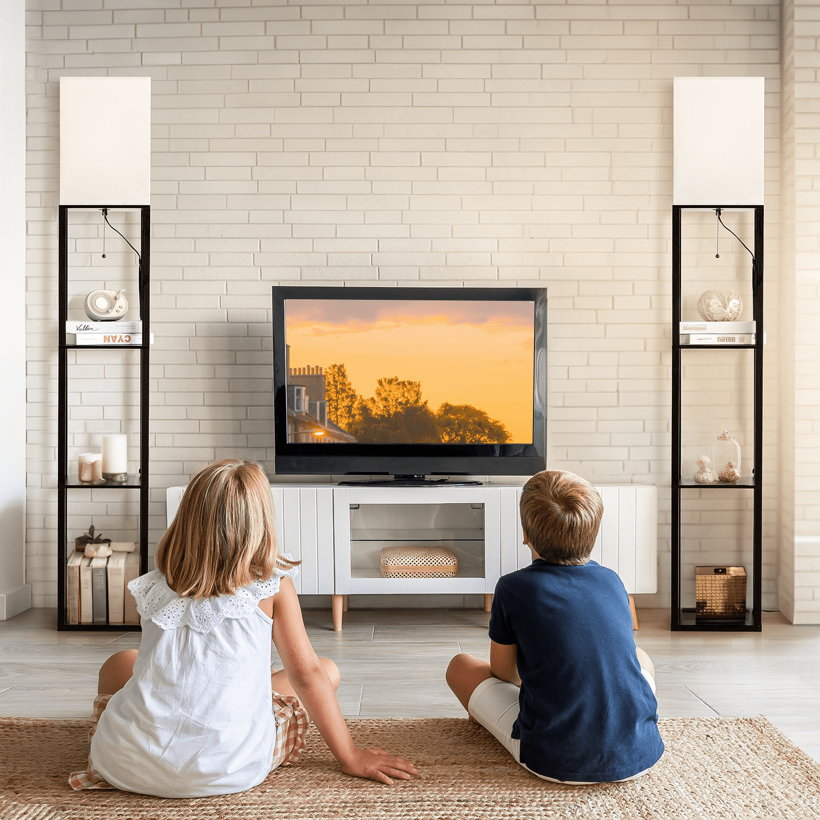 Cozylumi™ 63'' Floor Lamps with Shelves, Home Standing Lamp, Include 1000 Lumens