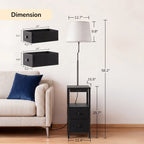 Cozylumi™ 58.2in Floor Lamps with Table for Living Room, USB Charge, Rustic Farmhouse