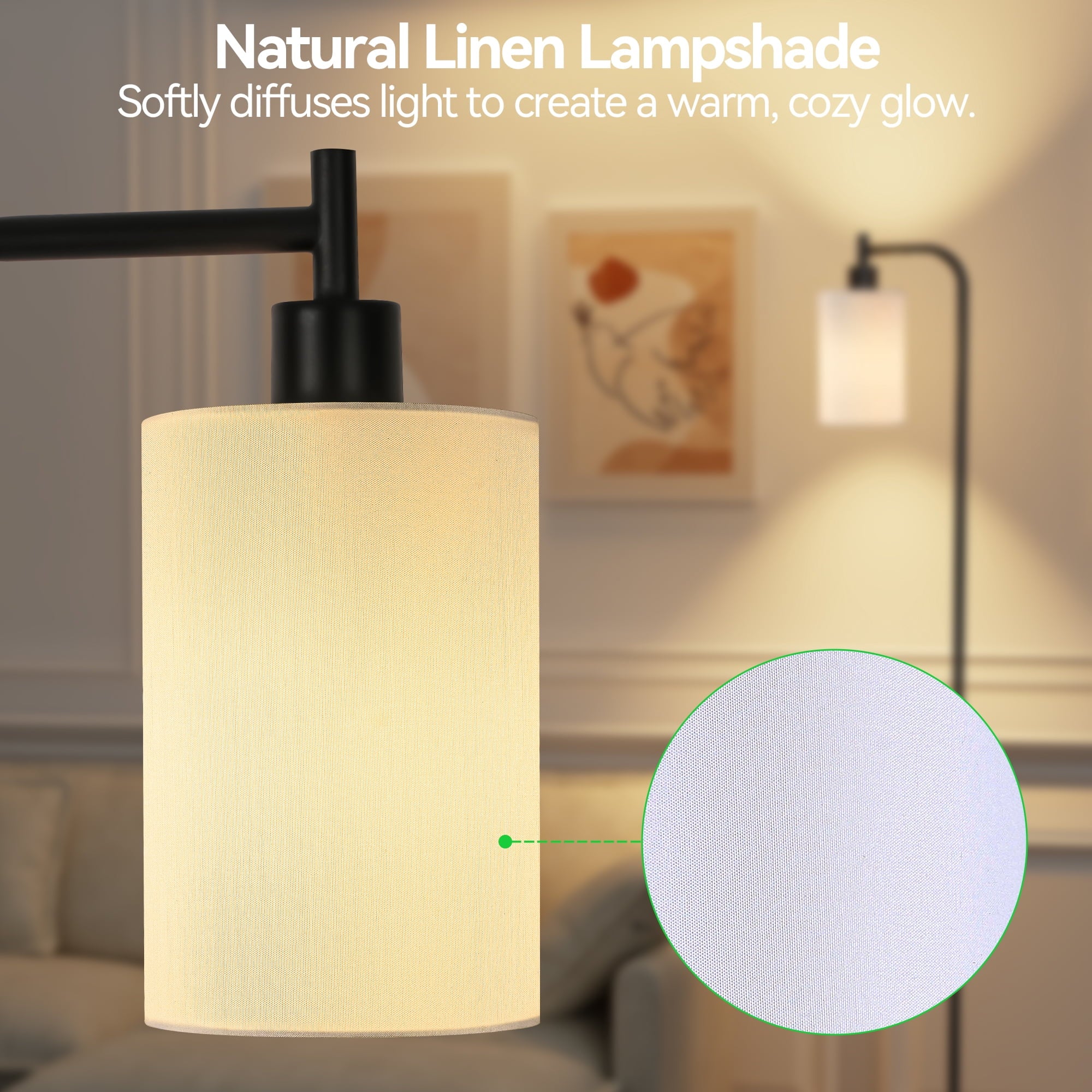 Cozylumi™ BedLuxury Dimmable Arc Floor Lamp with Remote Control for Living Room