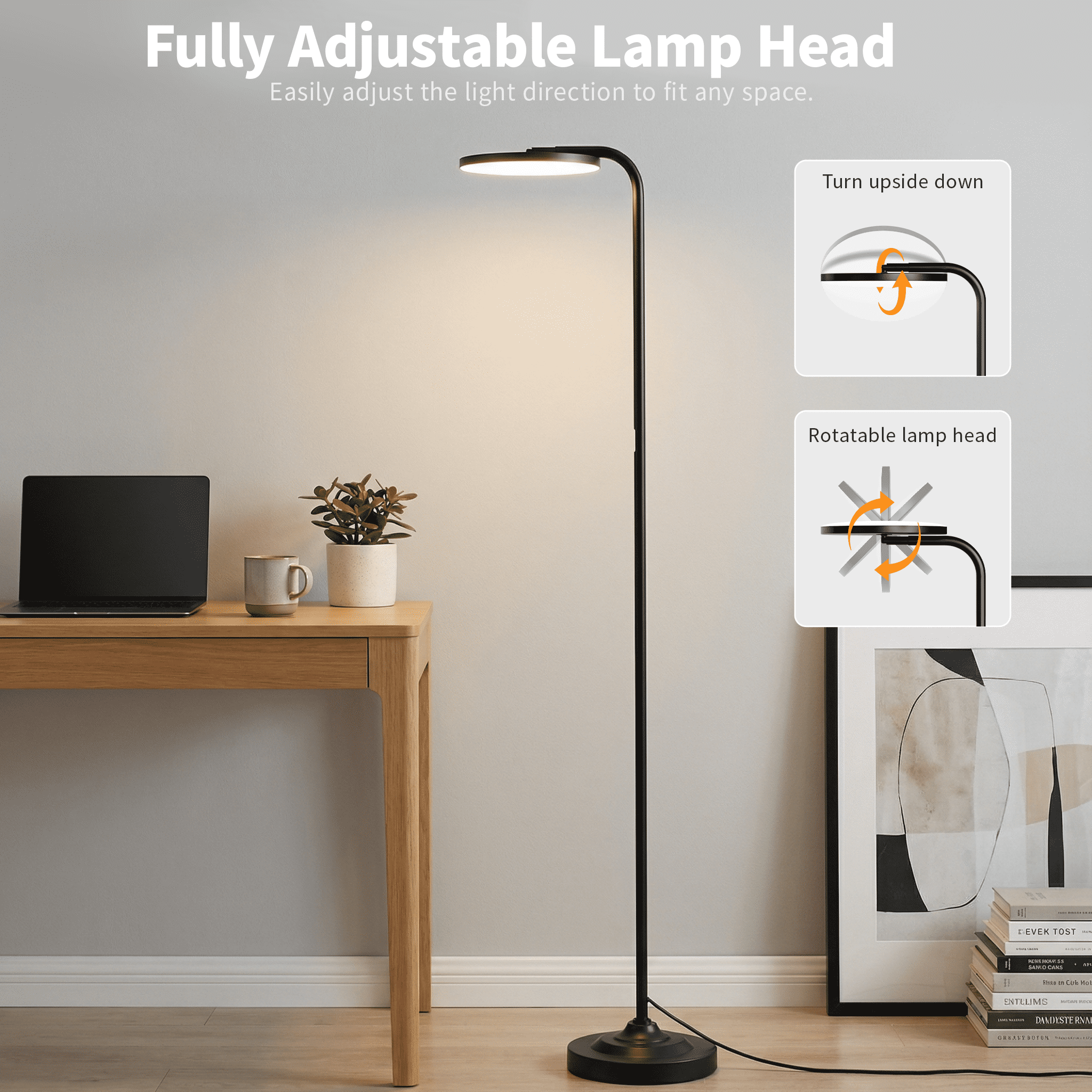 Cozylumi™ BedLuxury 36W Super Bright Floor Lamp, Stepless Dimmable Tall Standing Lamp