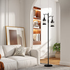 Cozylumi™ 63" Modern Floor Lamps with Stepless Dimming, 2 Light Glass Floor Lamps for