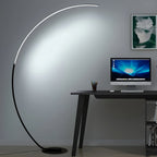 Cozylumi™ 69 Inch Arched Modern Standing Floor Lamp With Remote - Dimmable Black