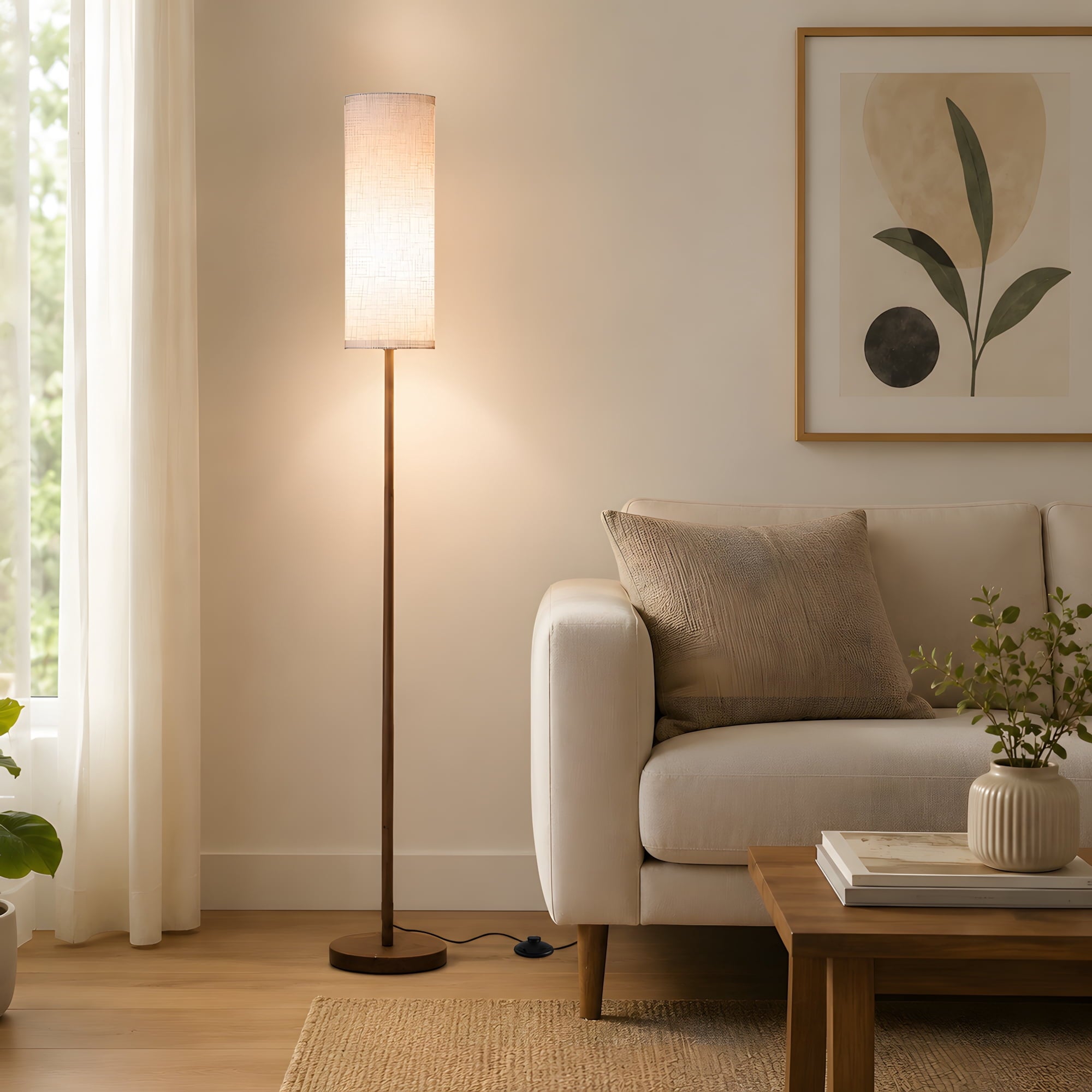 Cozylumi™ LED Floor Lamps, 3 Colors Temperature, 9W LED Bulb, Modern Standing Lamps