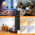 Cozylumi™ 69" Gooseneck Floor Lamp, 18W 1800LM & 3CCT, Dimmable 4 Color Temperatures