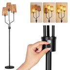 Cozylumi™ Rattan Floor Lamp, Floor Lamps for Living Room with 3 Tier Dimmable Lighting