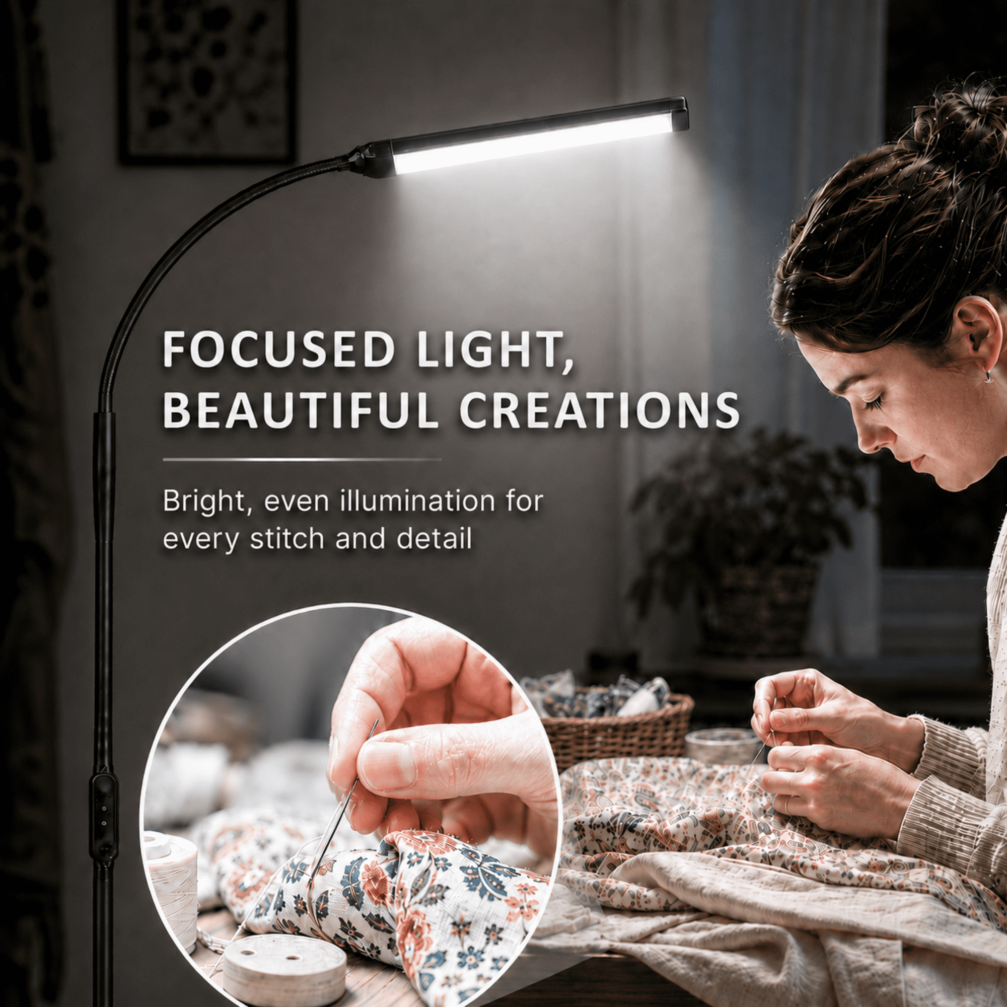 Cozylumi™ MEHOOM LED Floor Lamp, 1200lm Bright Reading Lamp with 3 Colors & Dimmer