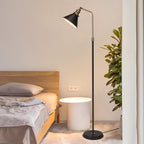 Cozylumi™ HonoDing 58" Rustic Rotatable Floor Lamp, Vintage Metal Design, Black