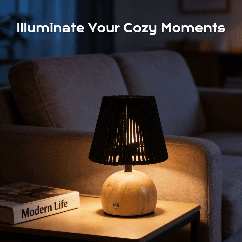 Cozylumi™ Boho Cordless Table Lamp, Rechargeable Touch Control Dimmable Night Light