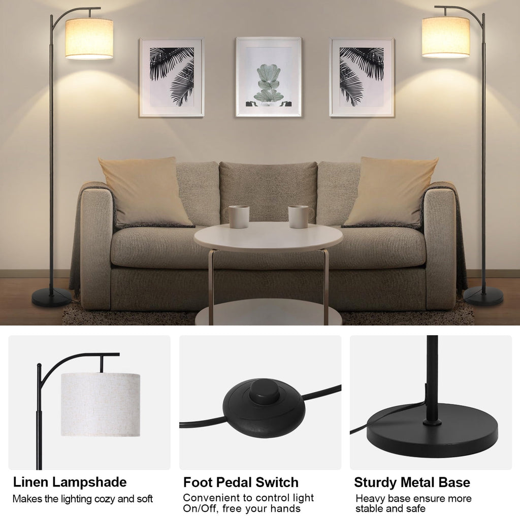 Cozylumi™ Vesteel Floor Lamp, Standing Lamp with 3 Color Temperatures LED Bulb &