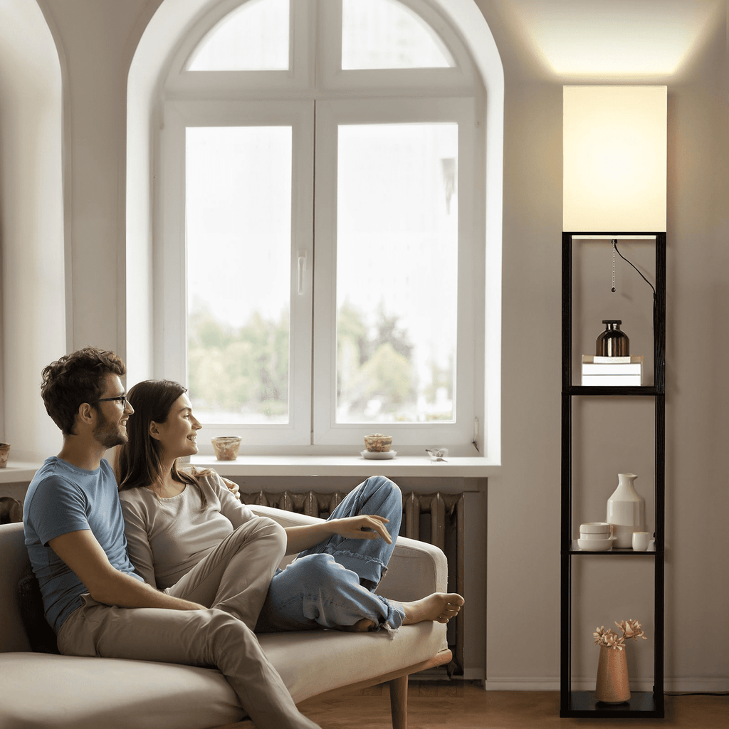 Cozylumi™ 63'' Floor Lamps with Shelves, Home Standing Lamp, Include 1000 Lumens