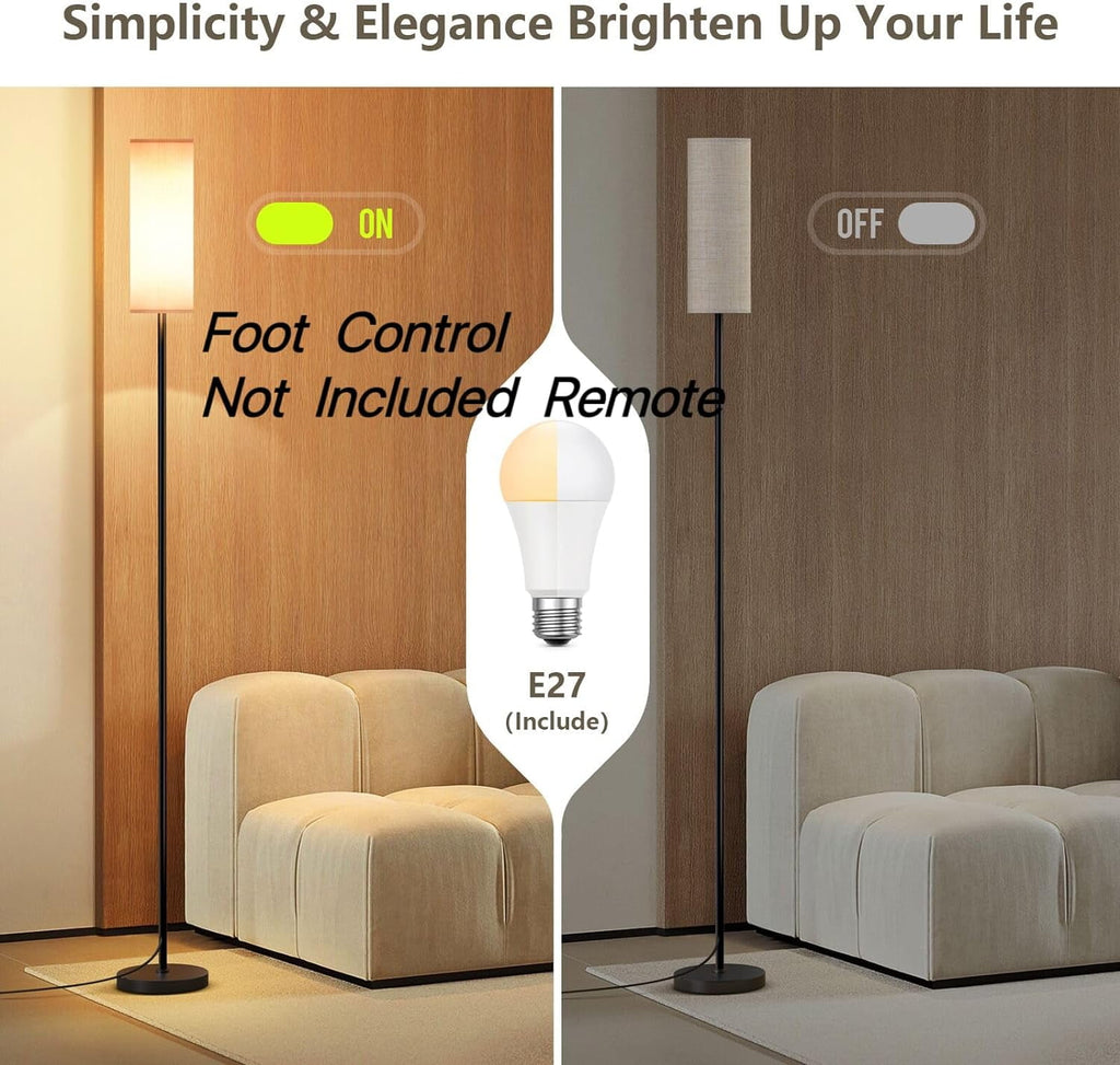 Cozylumi™ CAALOGT Floor Lamp, Modern Standing Lamp with 3 Color Temperatures, Foot