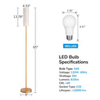 Cozylumi™ 65in Gold Floor Lamps with Remote for Living Room, 2700K-6000K, Standing Tall