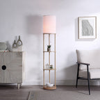 Cozylumi™ 62 in Farmhouse Light Wood Floor Lamp