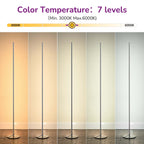 Cozylumi™ Modern LED Corner Floor Lamp Set of 2 with 2 Remote for Living Room