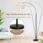 Cozylumi™ Nordic Hygge 79 Inch Arc Floor Lamps with Weighted Base