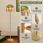 Cozylumi™ Retro tassel floor lamp with adjustable light simple upright metal base LED