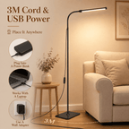 Cozylumi™ SERBASIC LED Floor Lamp, Dimmable Standing Light Height Adjustable with 360°