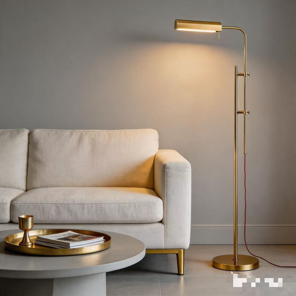 Cozylumi™ Lumadin 52/72 Modern Adjustable 1-Light Modern Adjustable Brass Floor Lamp