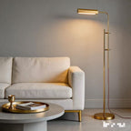 Cozylumi™ Lumadin 52/72 Modern Adjustable 1-Light Modern Adjustable Brass Floor Lamp