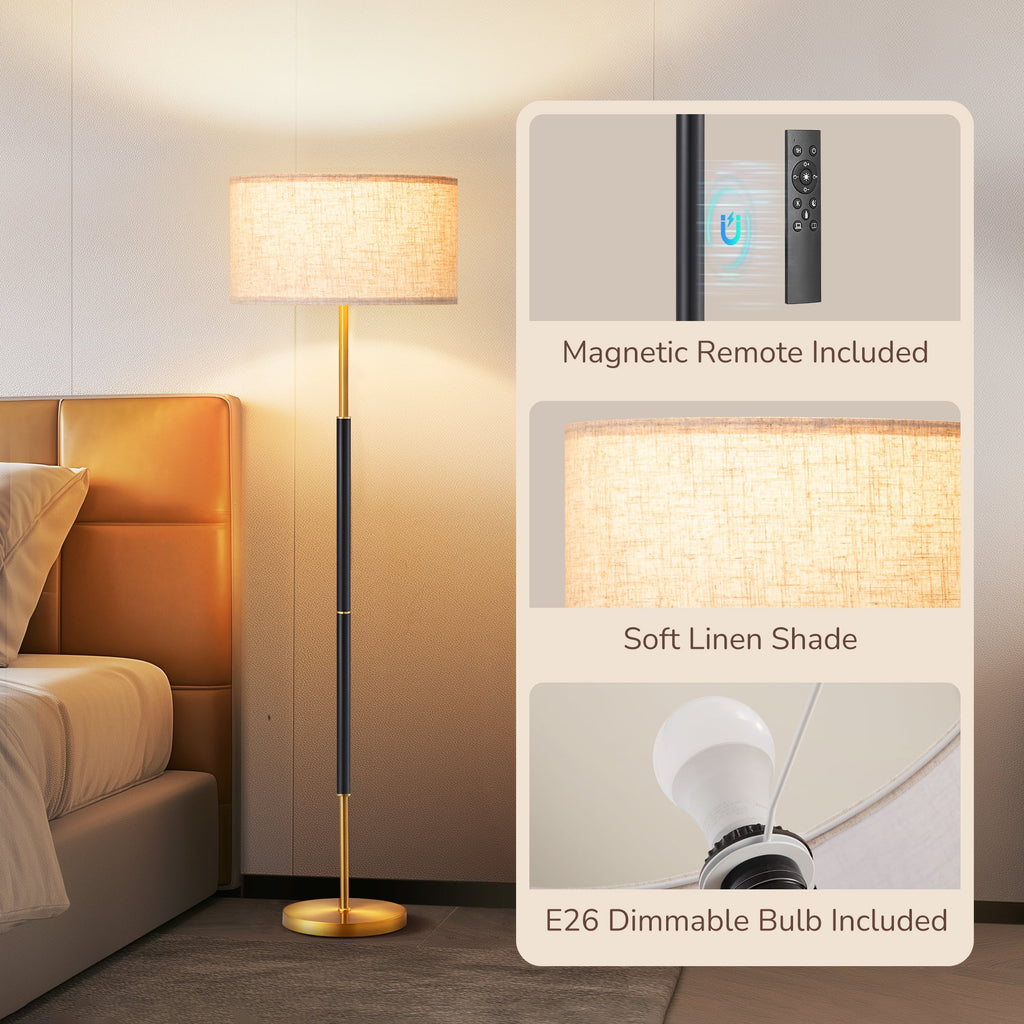 Cozylumi™ 65 inch Mid-Century Modern Floor Lamps for Living Room, Retro Floor Lamps