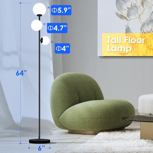 Cozylumi™ 3 Globe Eclectic Floor Lamp - 3 Color Options Moderm Floor Lamps for Living