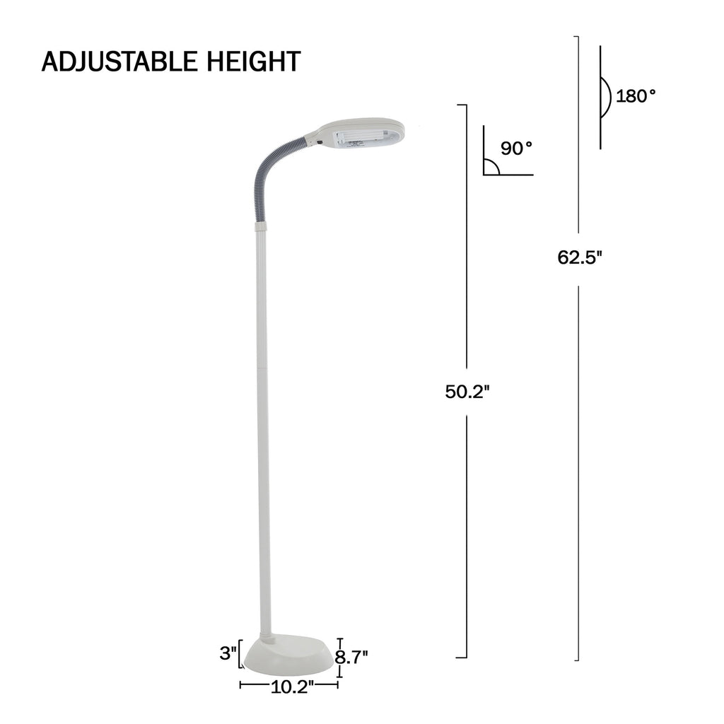 Cozylumi™ 63-Inch Adjustable Floor Lamp for Bedroom - Full Spectrum Natural Sunlight