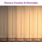 Cozylumi™ Modern LED Corner Floor Lamp Set of 2 with 2 Remote for Living Room