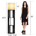 Cozylumi™ Floor Lamp with Shelves, Standing Lamp with 3 Color Temperature LED Bulb for