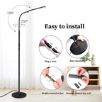 Cozylumi™ Govvep LED Floor Lamp with Flexible Gooseneck and Touch Sensor with Remote