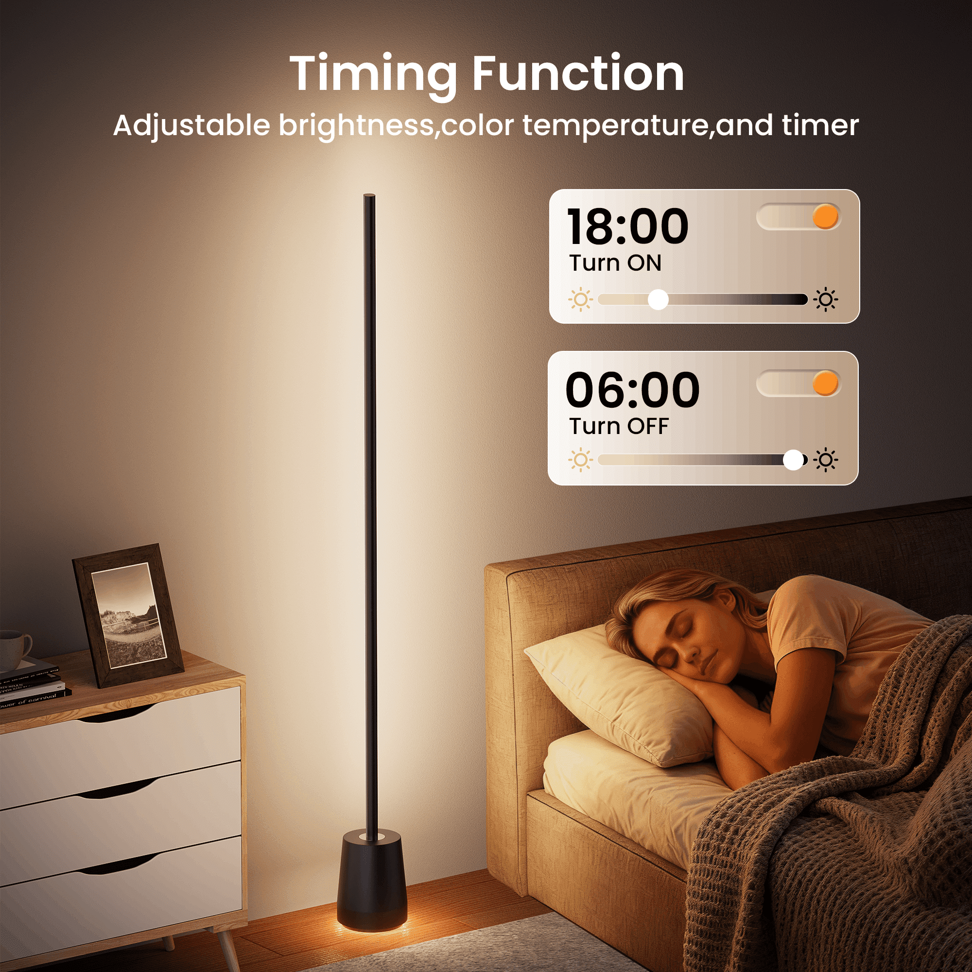 Cozylumi™ HadinEEon Corner Floor Lamp, 1500lm RGBW Corner Lamp Work with Alexa & Google